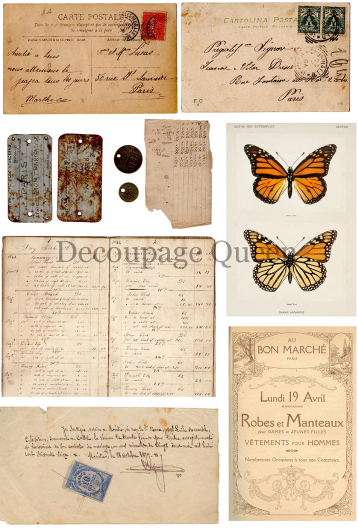Decoupage Queen Sunflower Ephemera Journal Kit