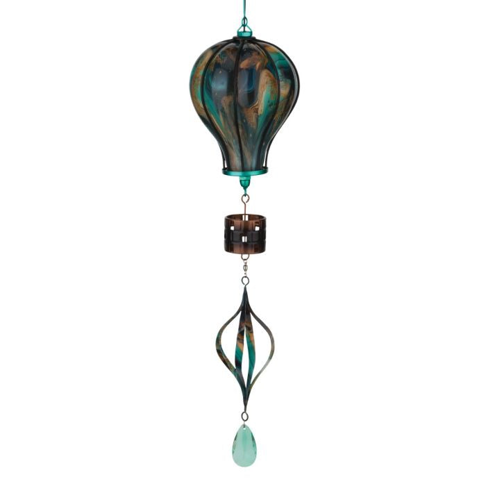 Hand blown Swirl Glass Solar Balloon Lanterns