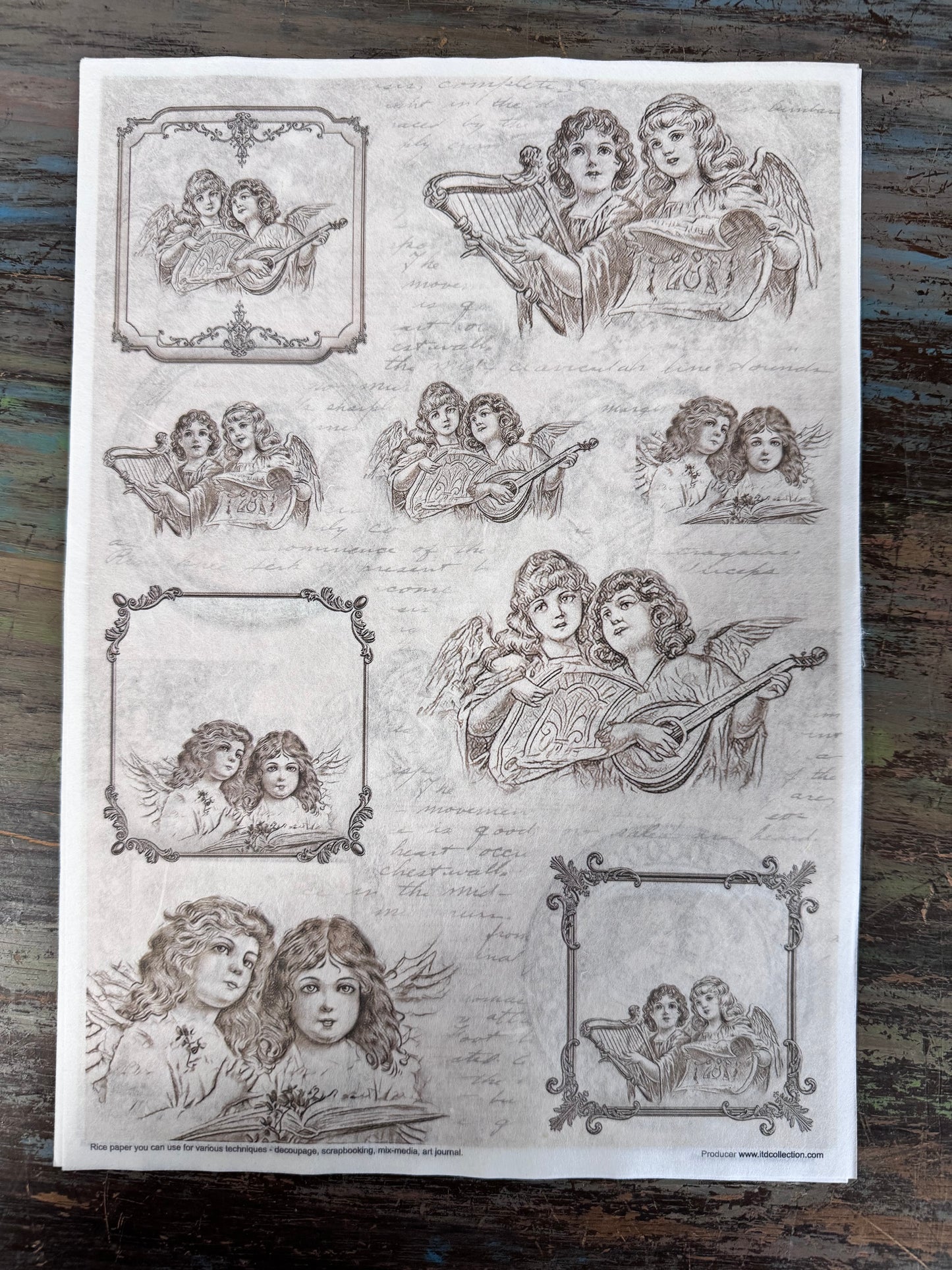 Vintage Angels ITD Collection Rice Paper Designs