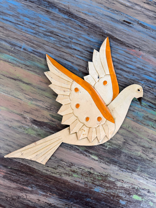 Vintage Metal Dove Wall Art Hanging
