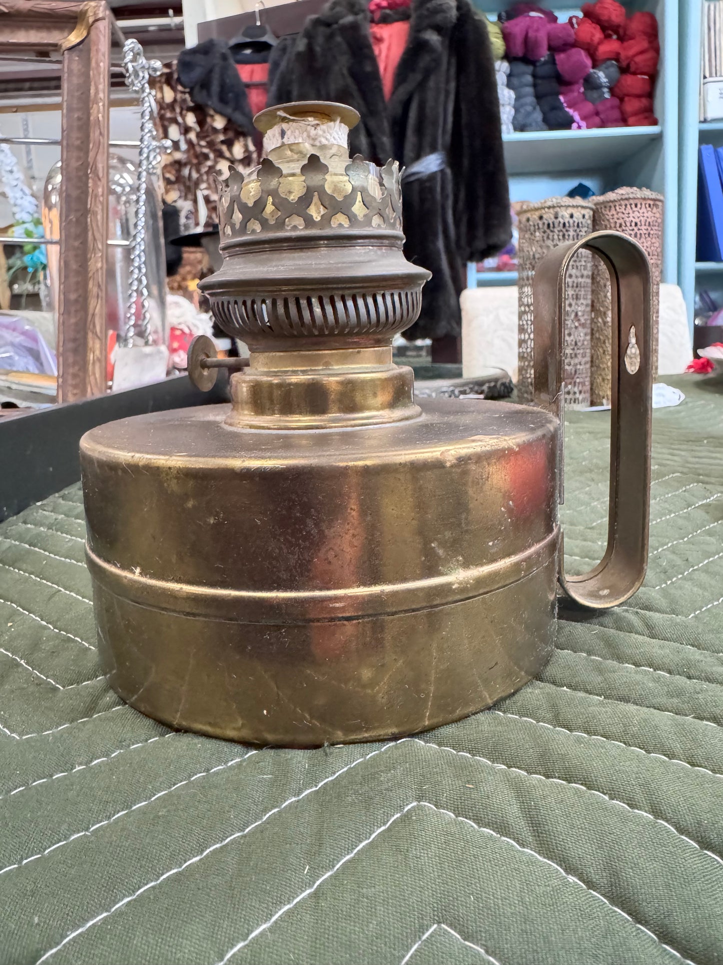 Vintage Bronberg & Tandrup Brass Oil Lamp