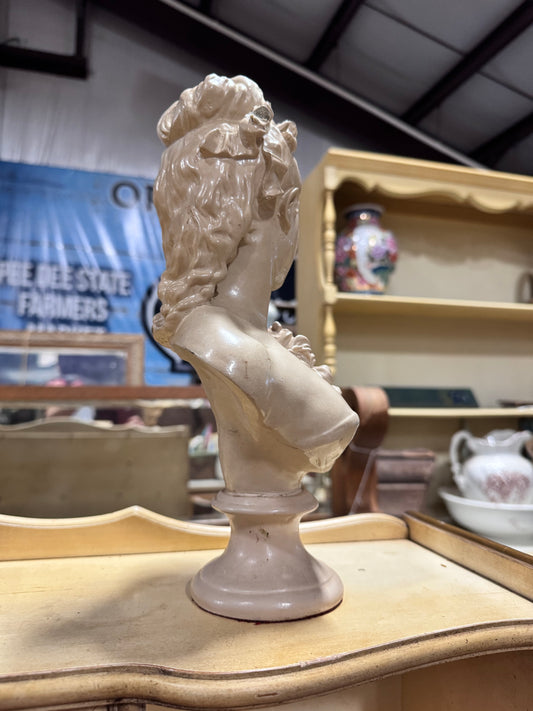 Vintage Alexander Backer Chalkware Bust - Girl