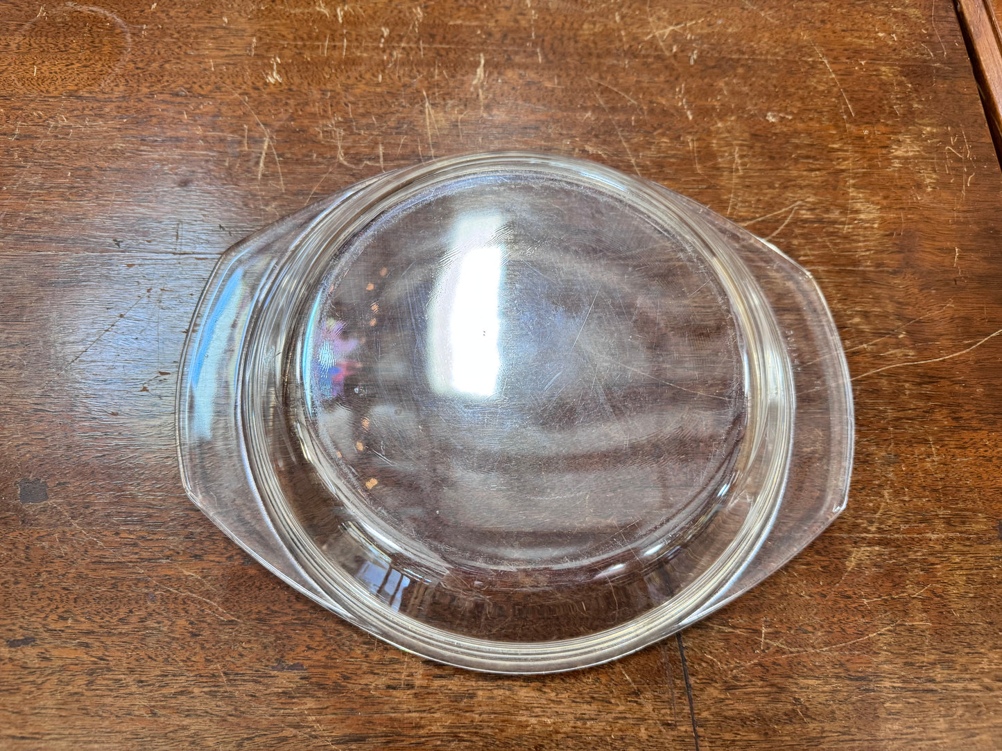 Vintage Round Glass Casserole Lid