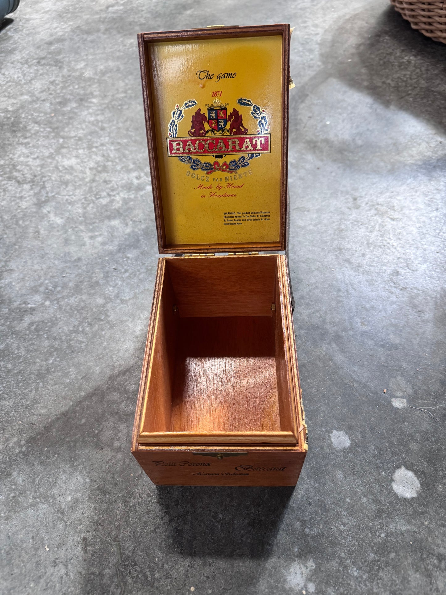 Baccarat Wooden Cigar Box Purse