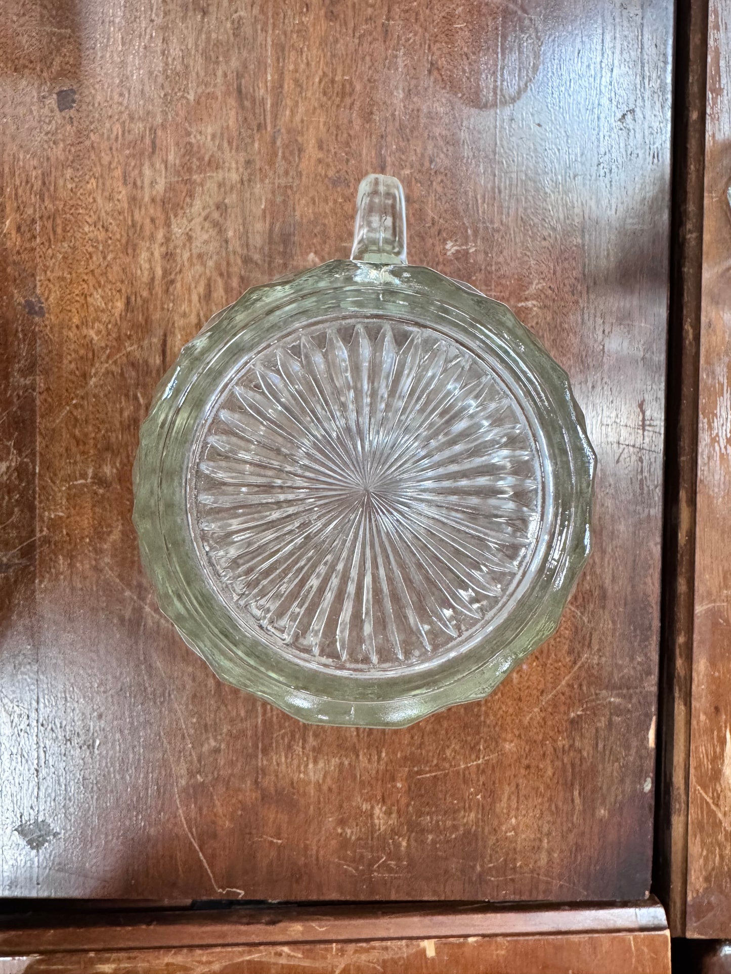 Clear Glass Paneled Vase
