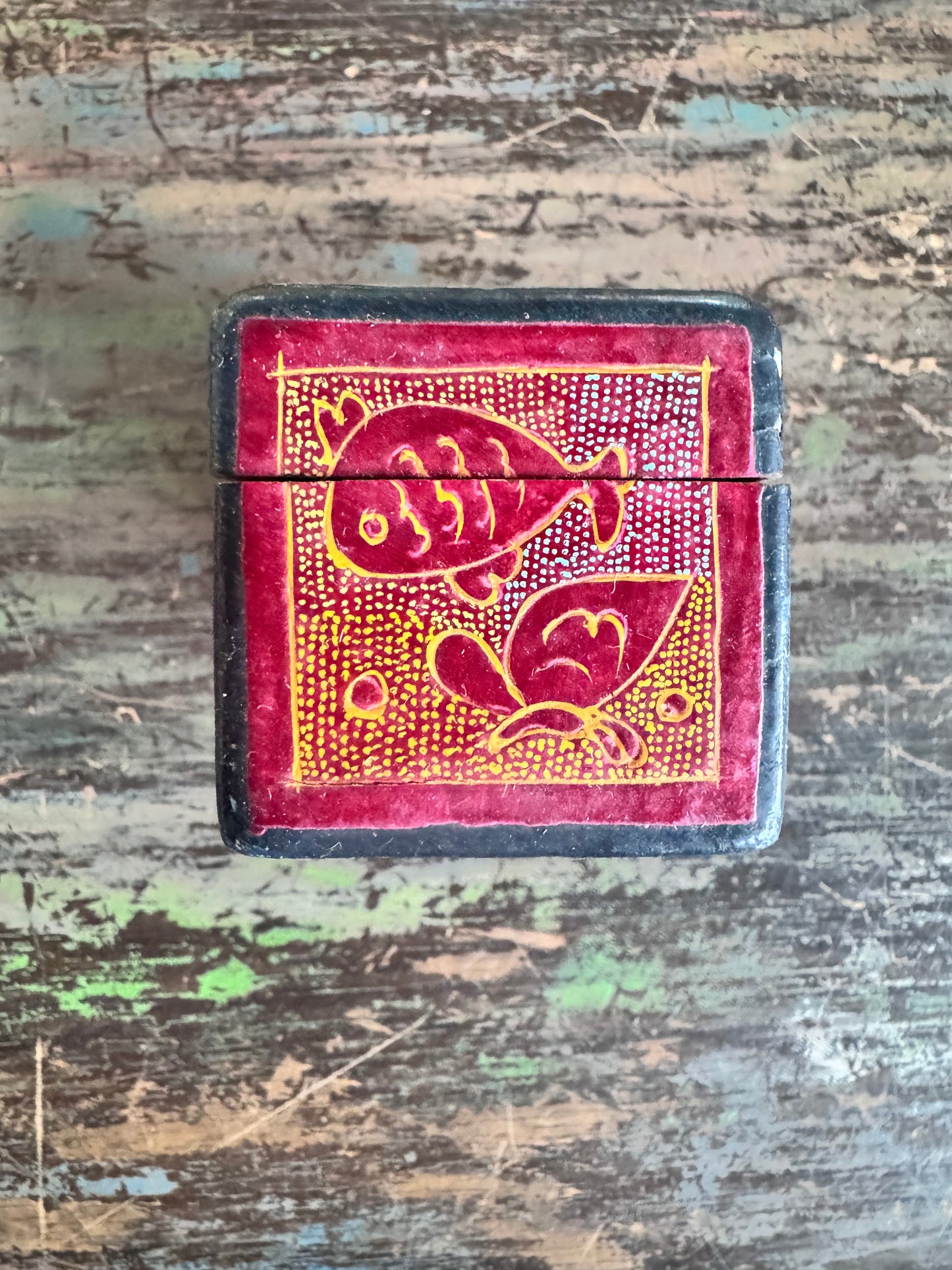 Vintage Olinala Style Wooden Trinket Box