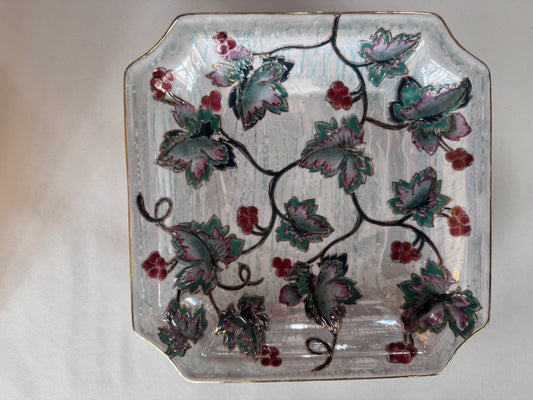 Green and Purple Leaf Trinket Dish