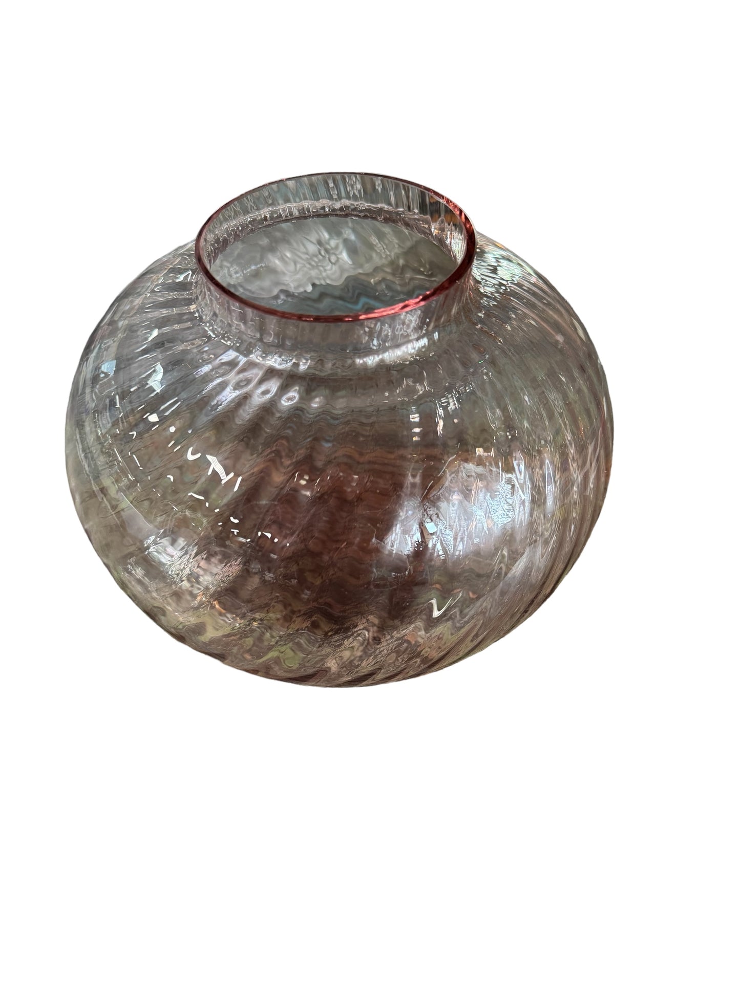 Pink Balloton Hand Blown Murano Glass Sphere Vase