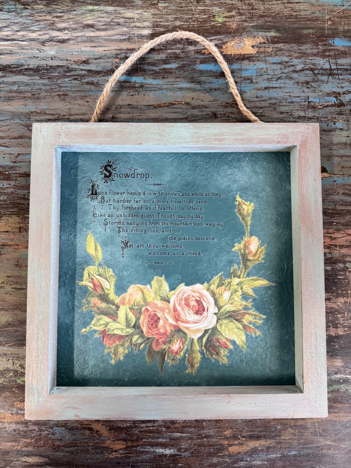 Framed Metal Wall Art-Snowdrop