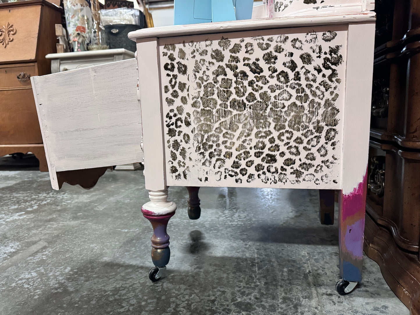 Lisa Frank Inspired Dressing Table w/ Mirror