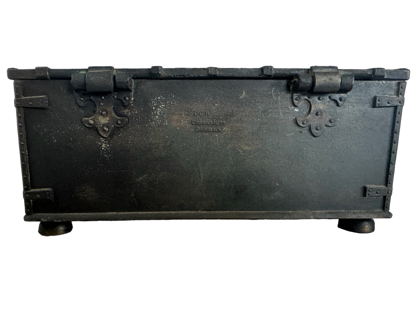 Antique Danish Bronze and Iron box "Battle of Lyndanisse"