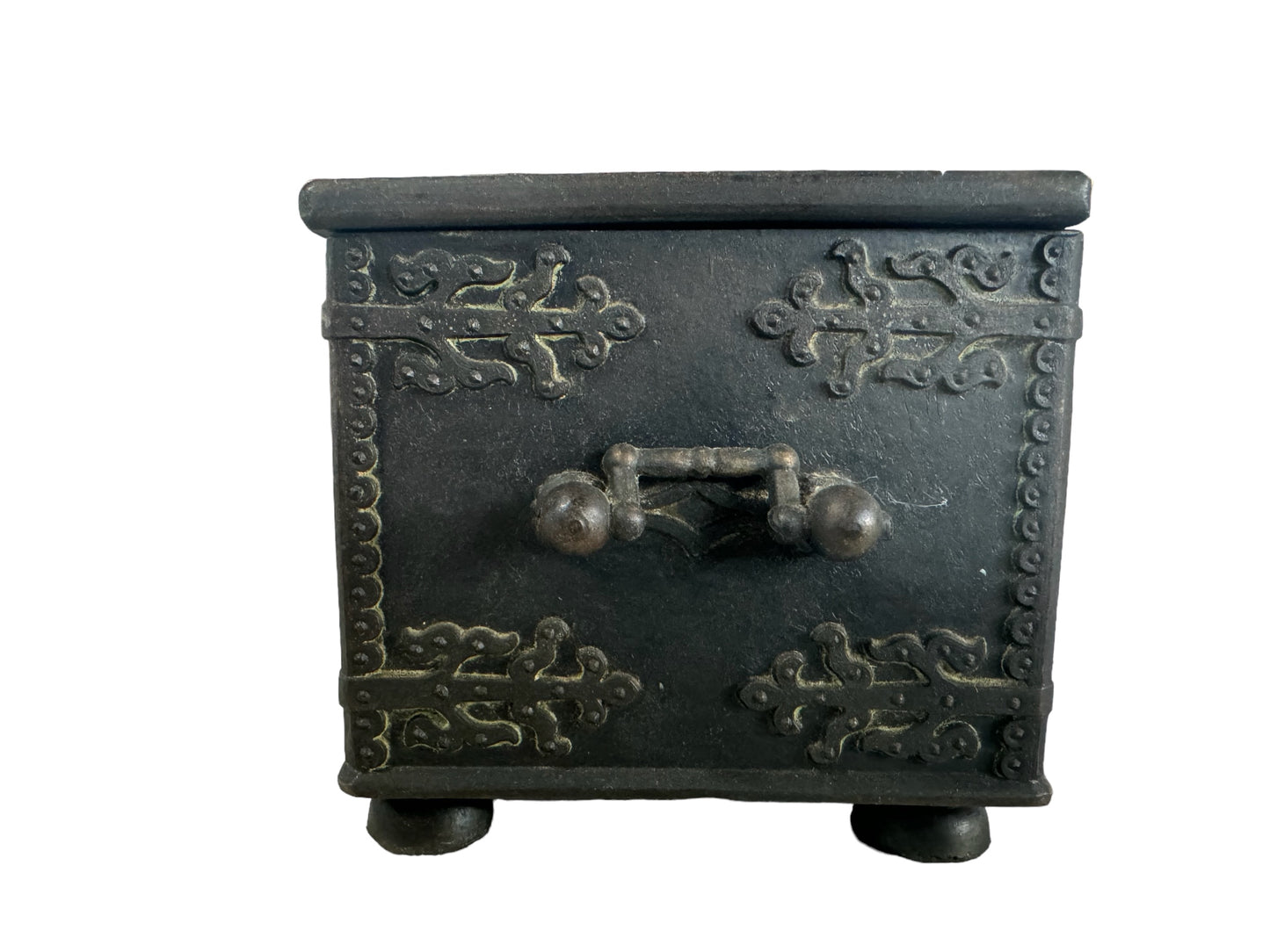 Antique Danish Bronze and Iron box "Battle of Lyndanisse"