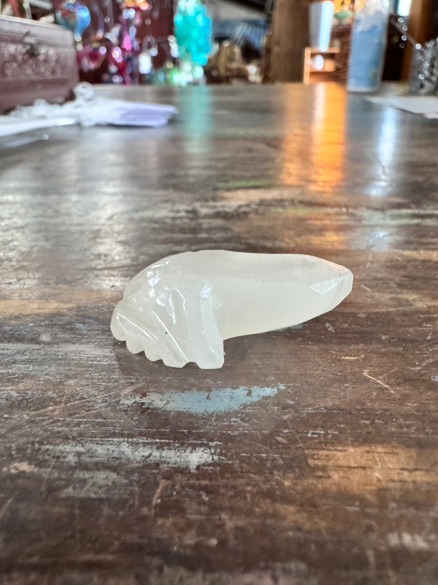 Vintage Pyrite Hand Carved Tree Frog