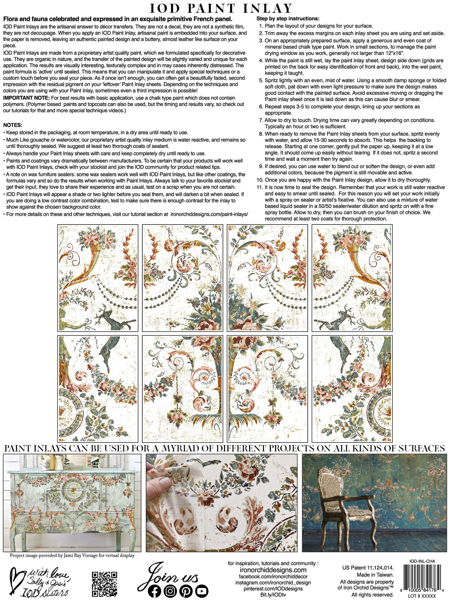 Chateau Iron Orchid Designs Paint Inlay