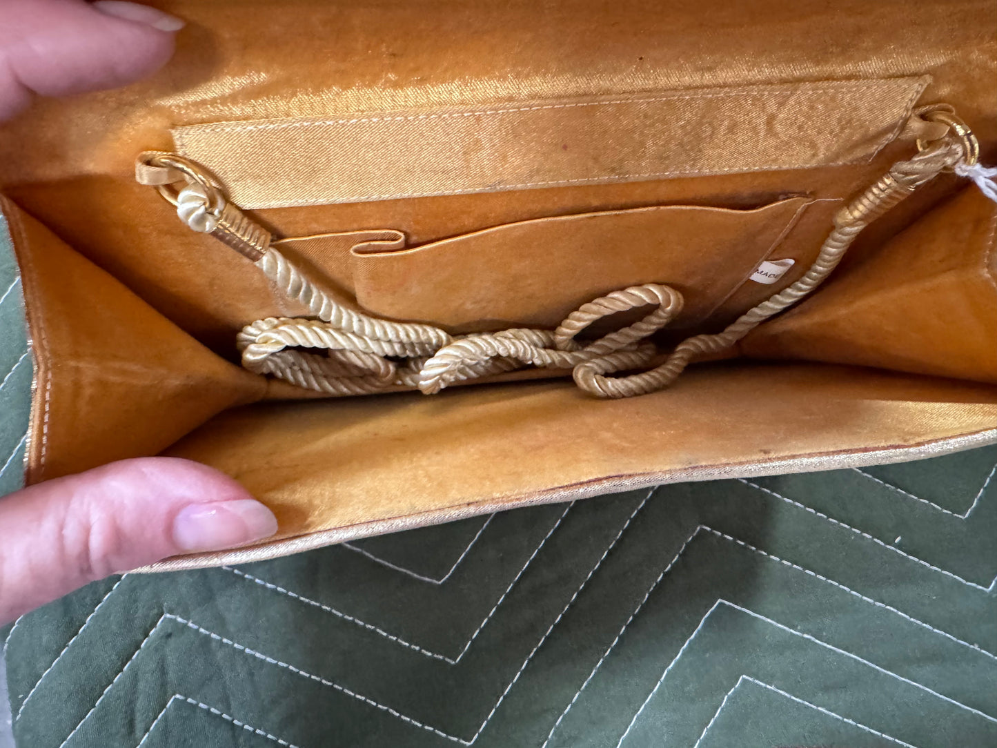 Vintage Gold Beaded Evening Bag