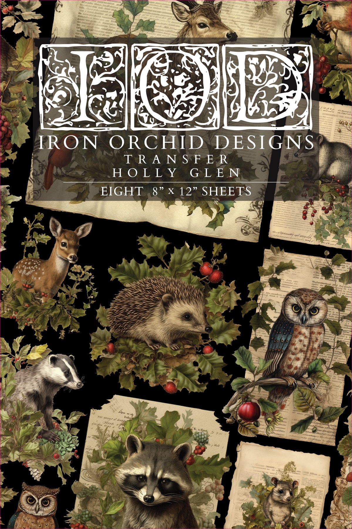 Holly Glen Iron Orchid Designs Transfer Set Limited Edition Holiday 2023