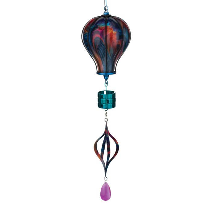Hand blown Swirl Glass Solar Balloon Lanterns
