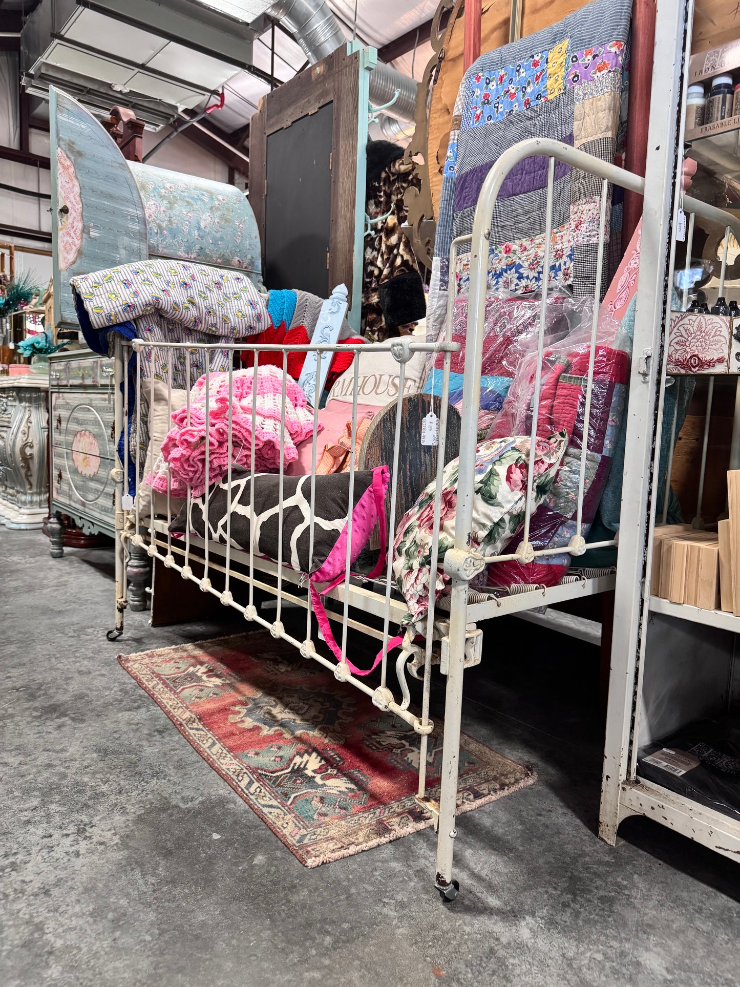 Antique Iron Baby Crib