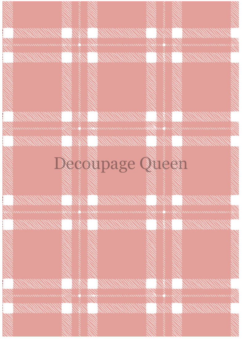 Decoupage Queen Pink Christmas Rice Paper Designs