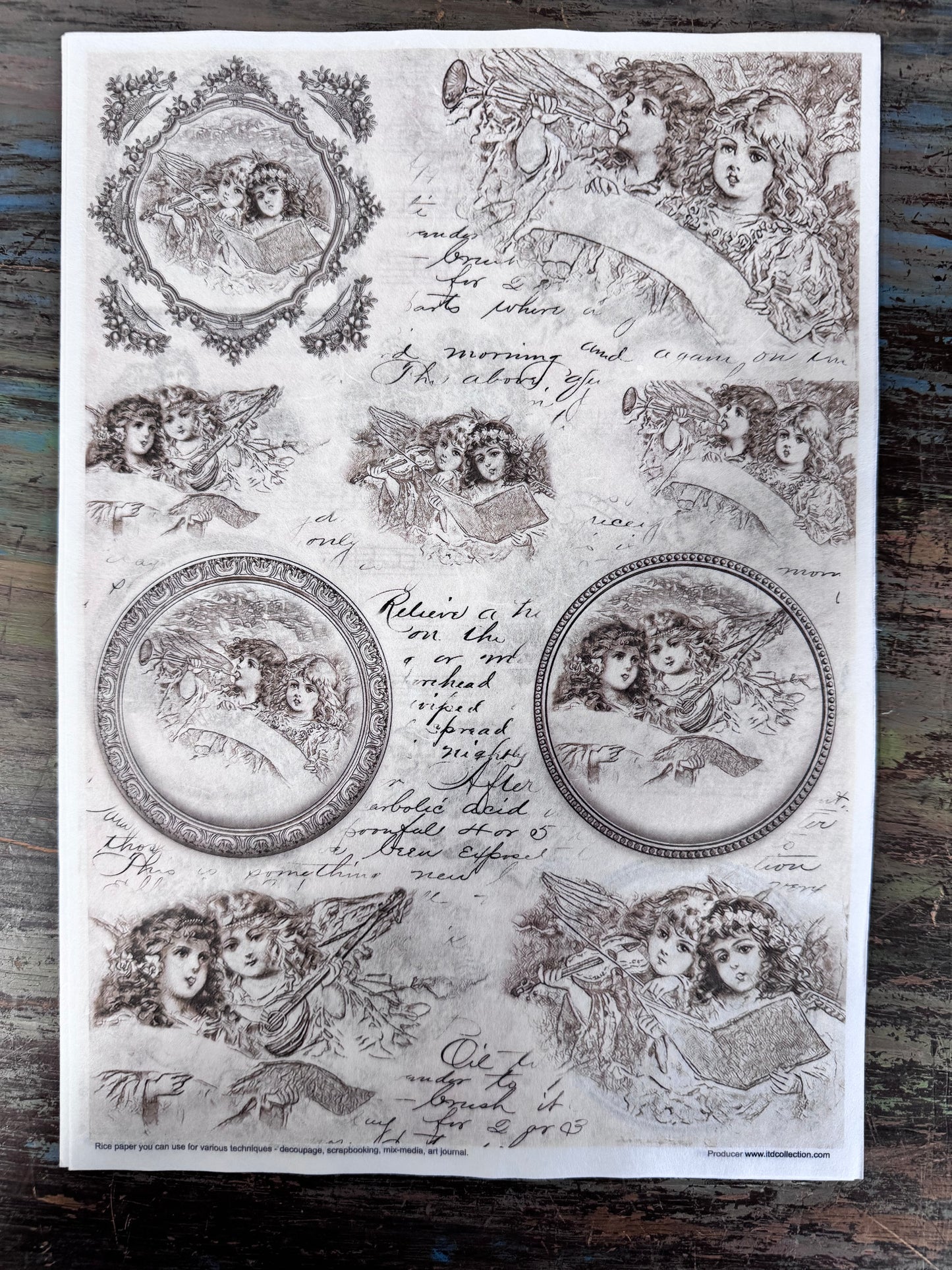 Vintage Angels ITD Collection Rice Paper Designs