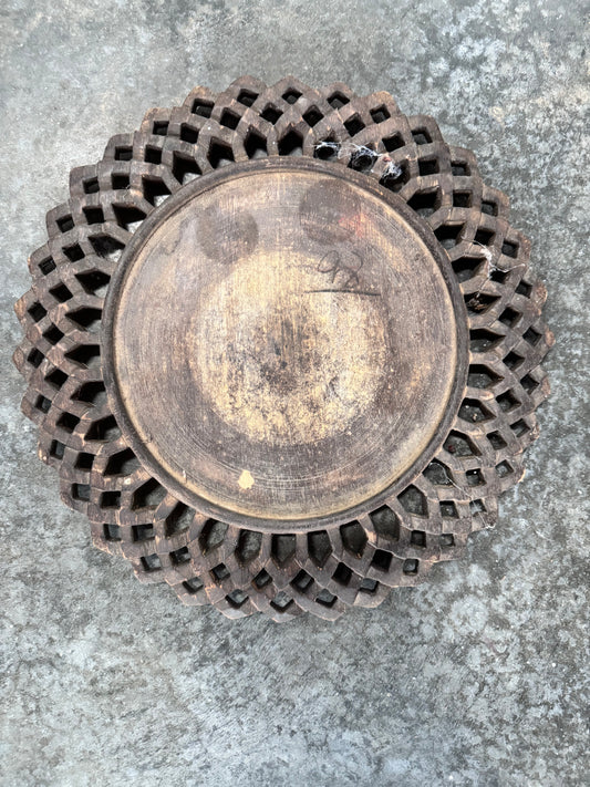 Vintage Pier 1 Carved Wooden Platter