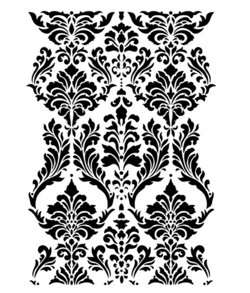 Iveta Ziedina Gentle Damask Stencil