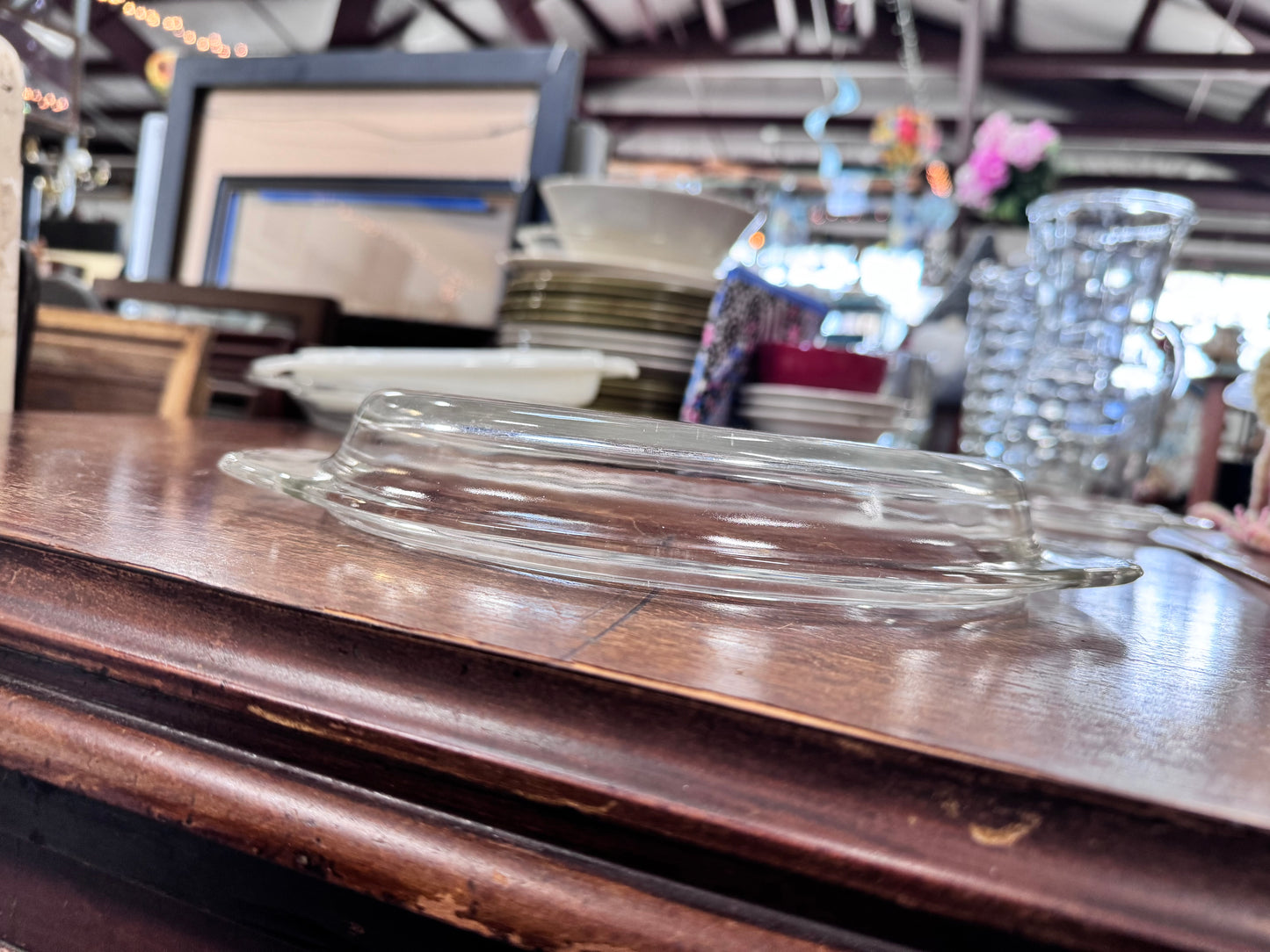 Vintage Oval glass Casserole Lid