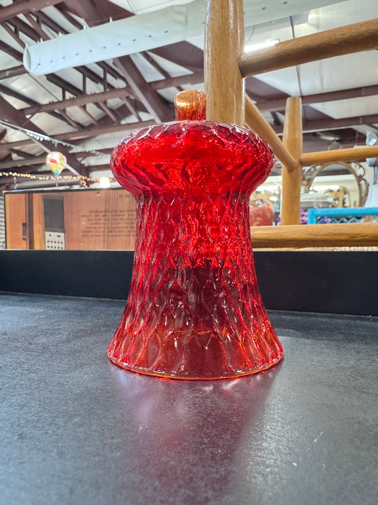 Vintage Homco Red Honeycomb Peg Votive Candle Holder Pair