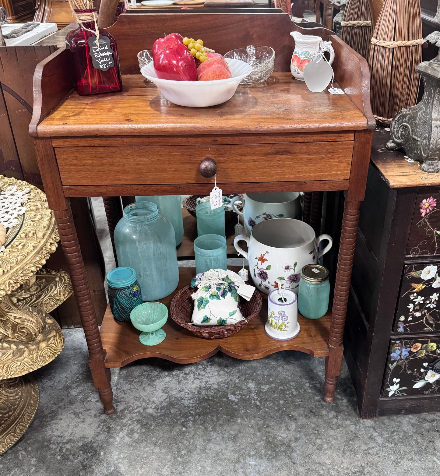 Antique Bobbin Leg Writing Desk