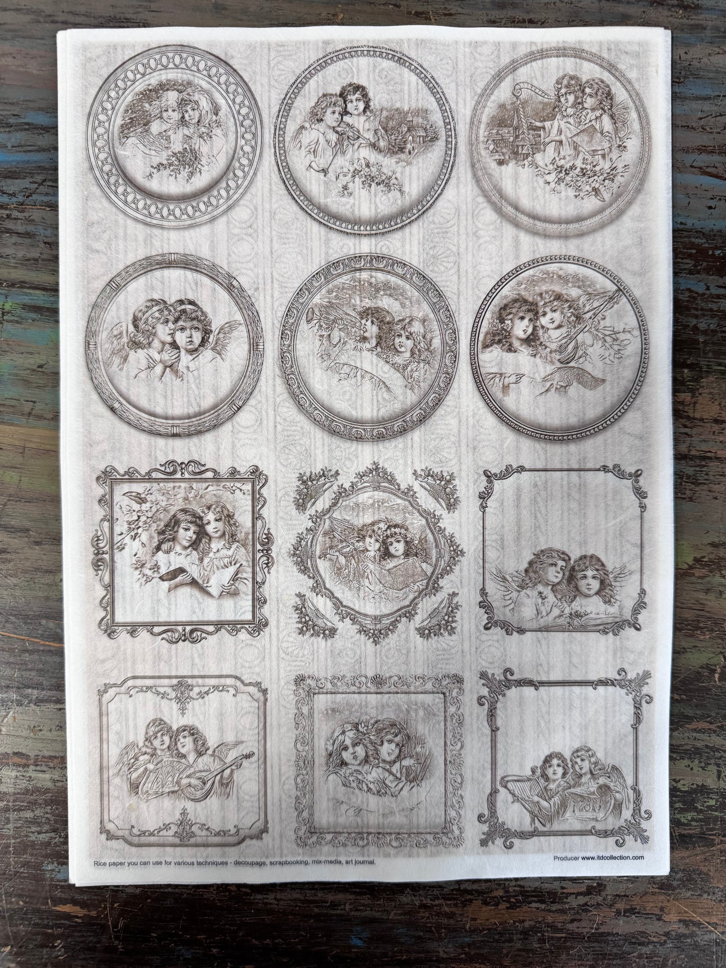 Vintage Angels ITD Collection Rice Paper Designs