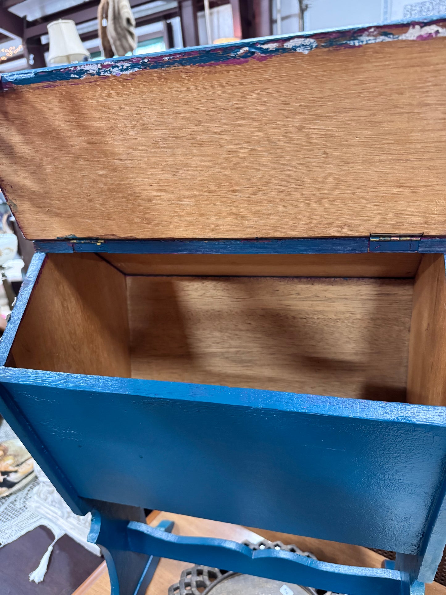 Hand Painted Wooden Sewing Caddy