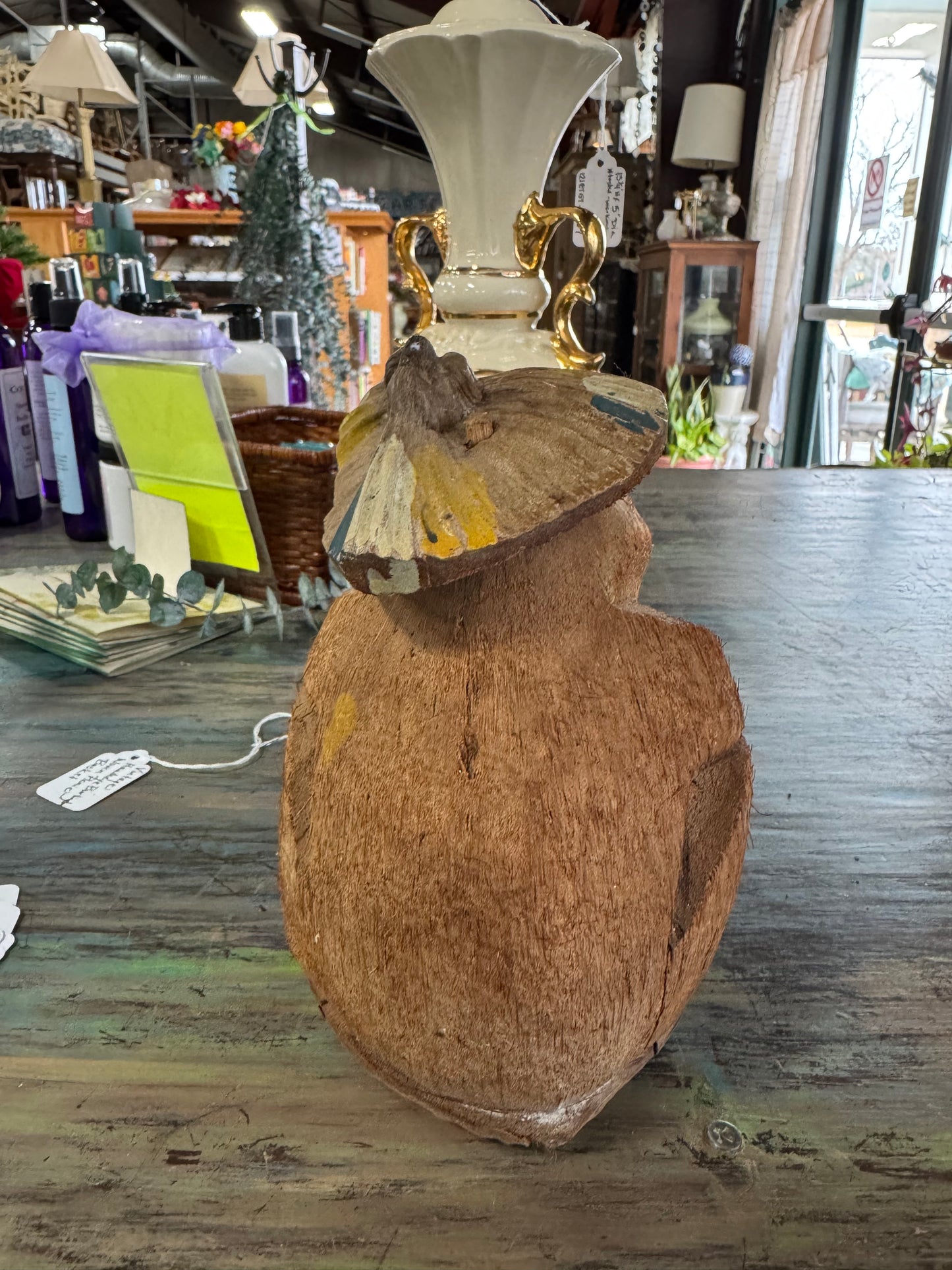 Vintage Carved Coconut Gorilla