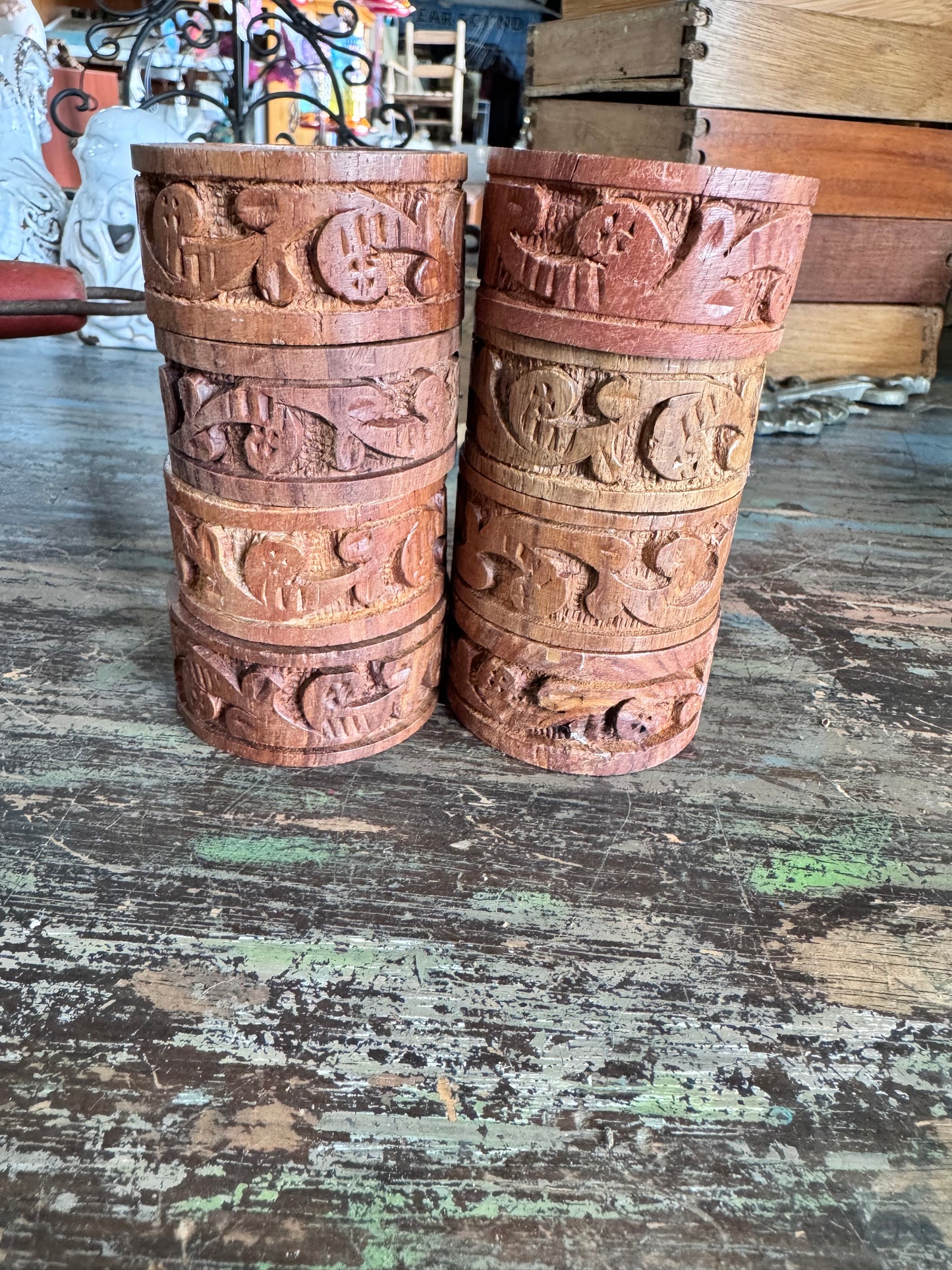 Wooden Napkin Rings Set of 4