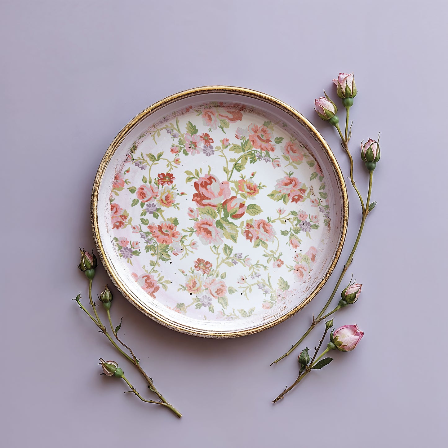 Ditsy Blooms Iron Orchid Designs Paint Inlay