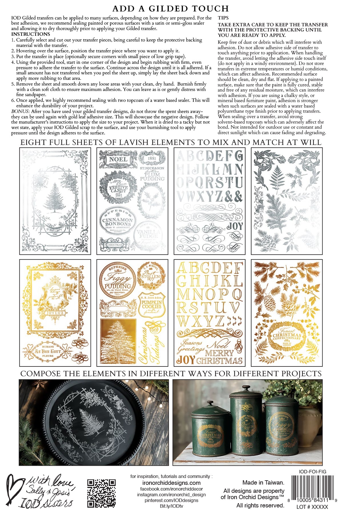 Figgy & Flourish 2025 Holiday Collection Transfer Set