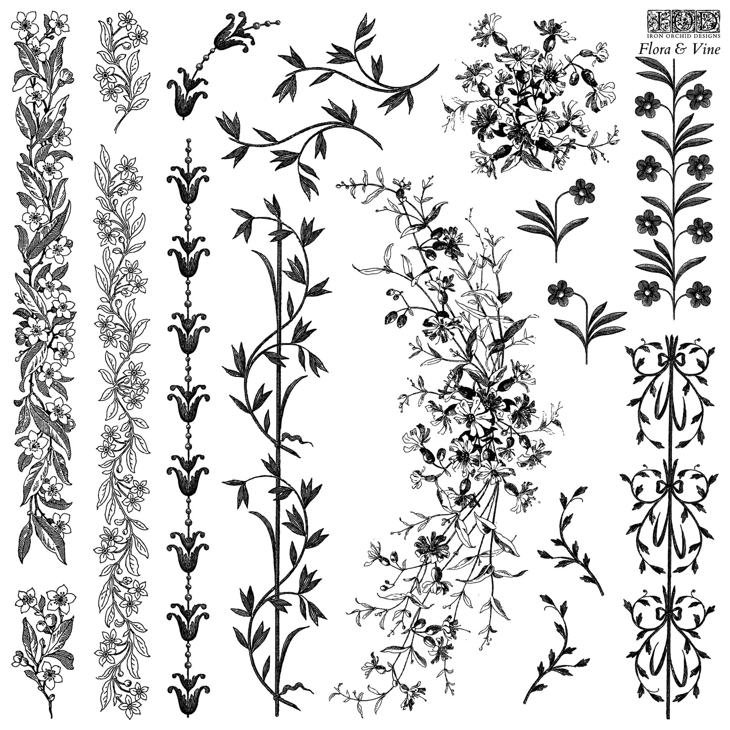 Flora & Vine Iron Orchid Designs Stamp set