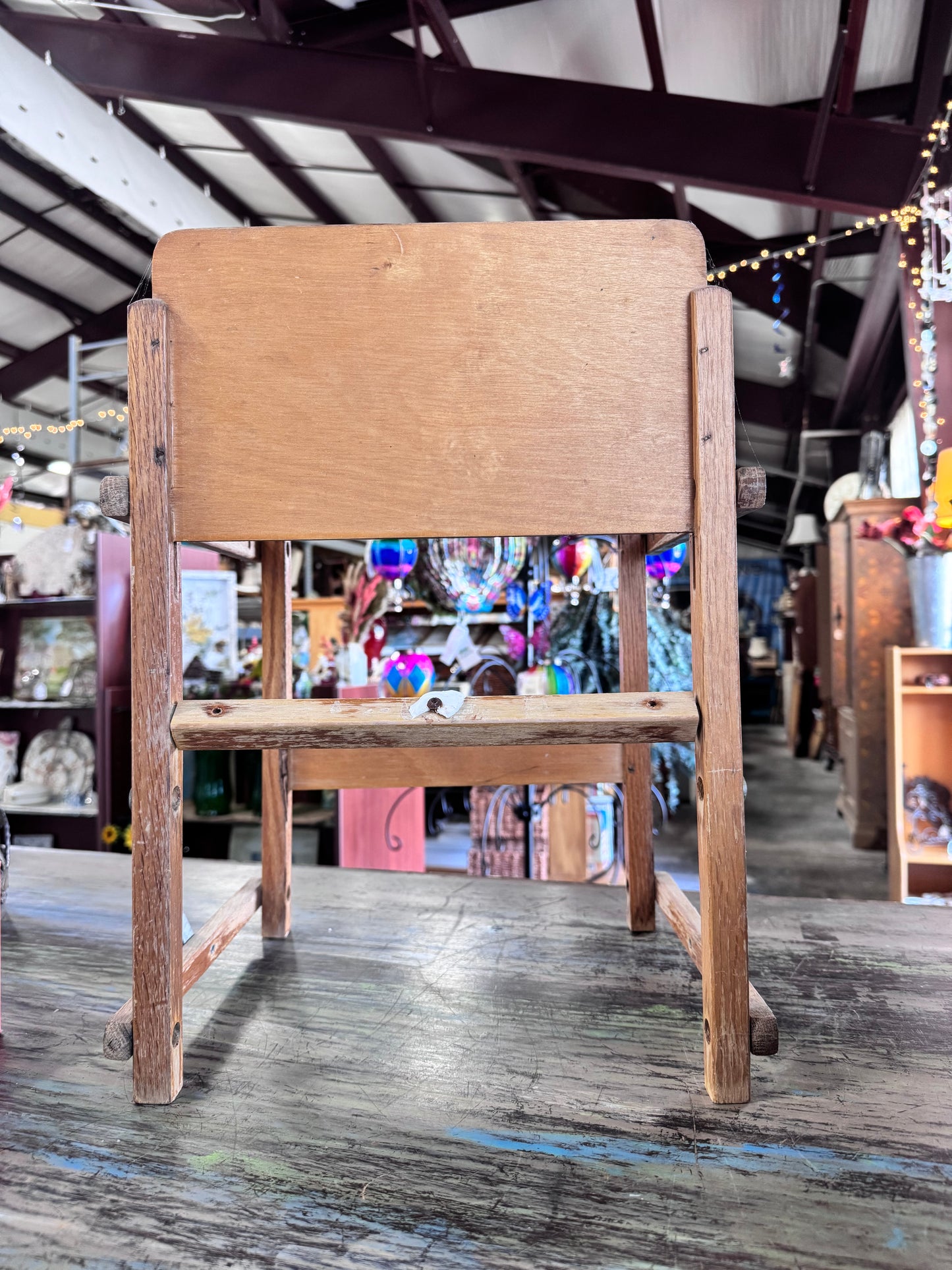 Vintage Folding Wooden Potty Chair