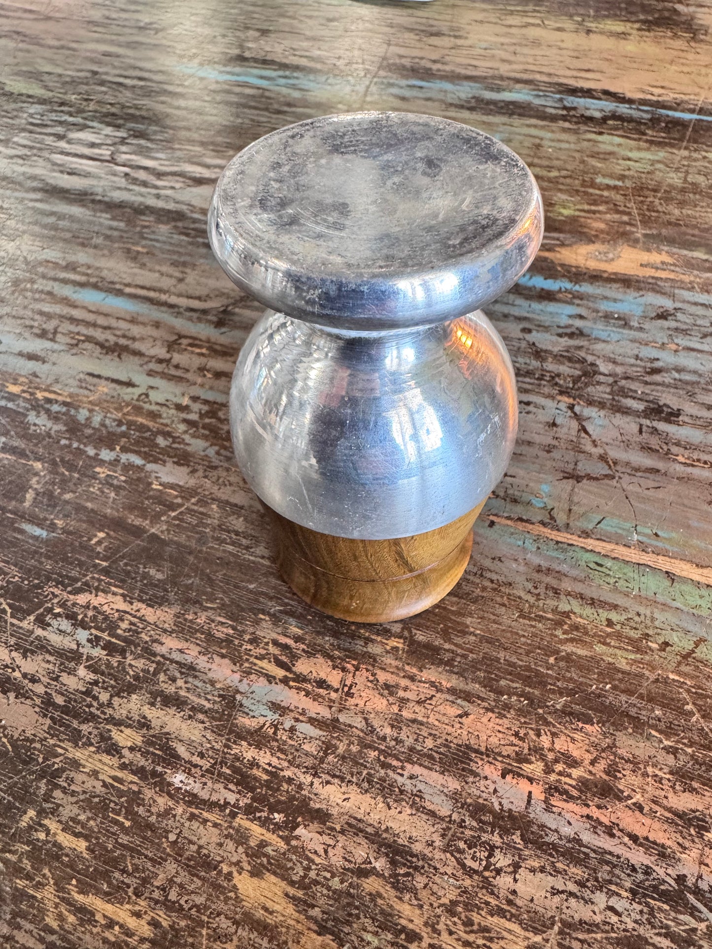 Turned Wood and Stainless Steel Yerba Mate Mug