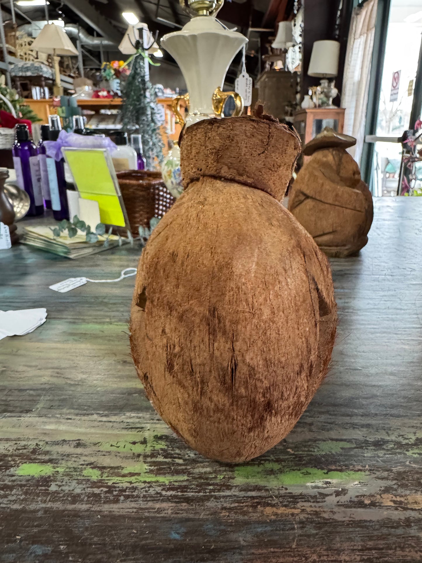 Vintage Carved Coconut Gorilla