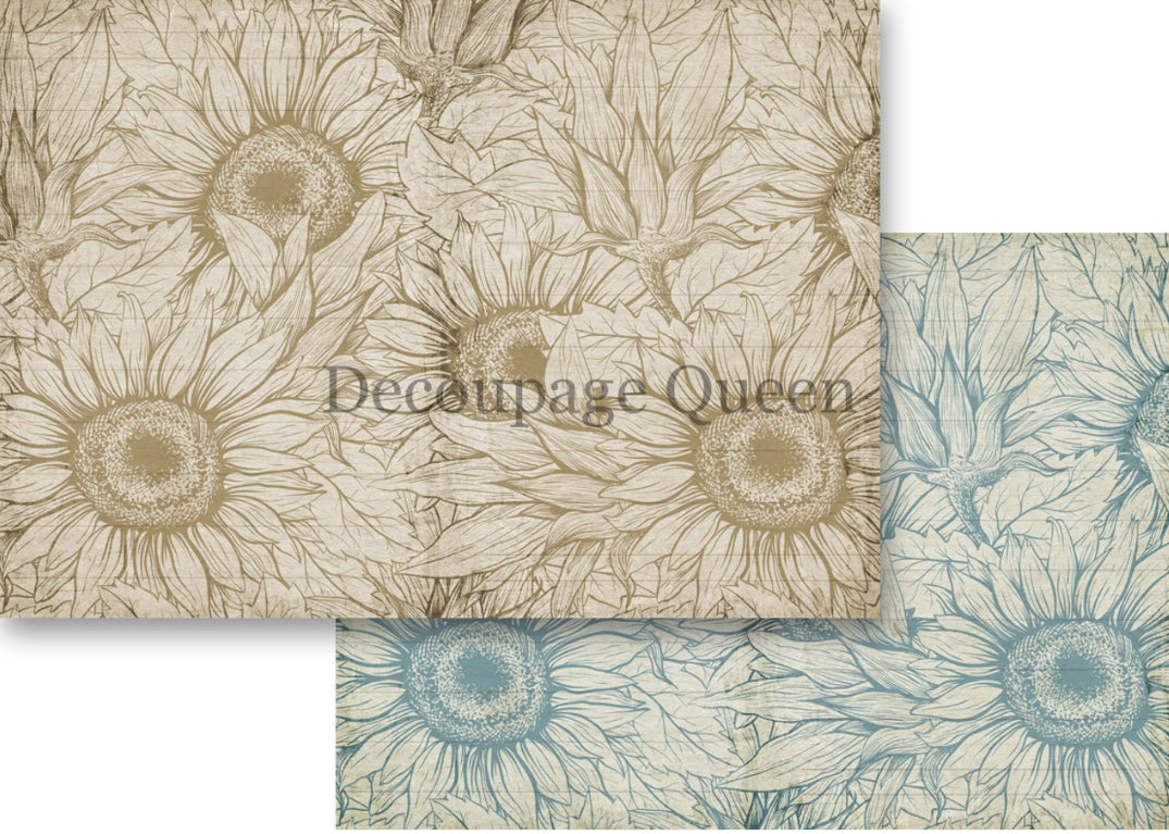 Decoupage Queen Sunflower Ephemera Journal Kit
