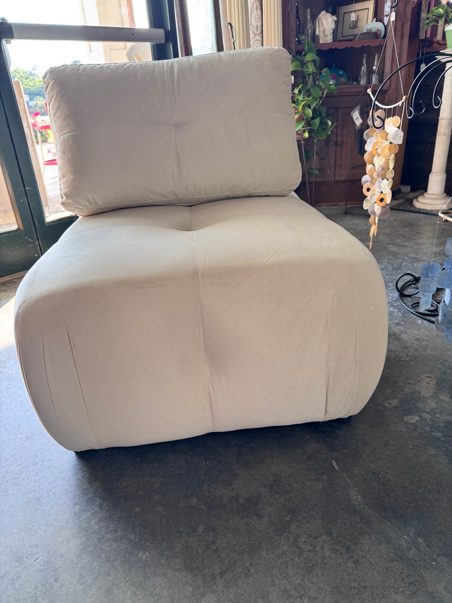 Soft Touch Velvet Slipper Chair