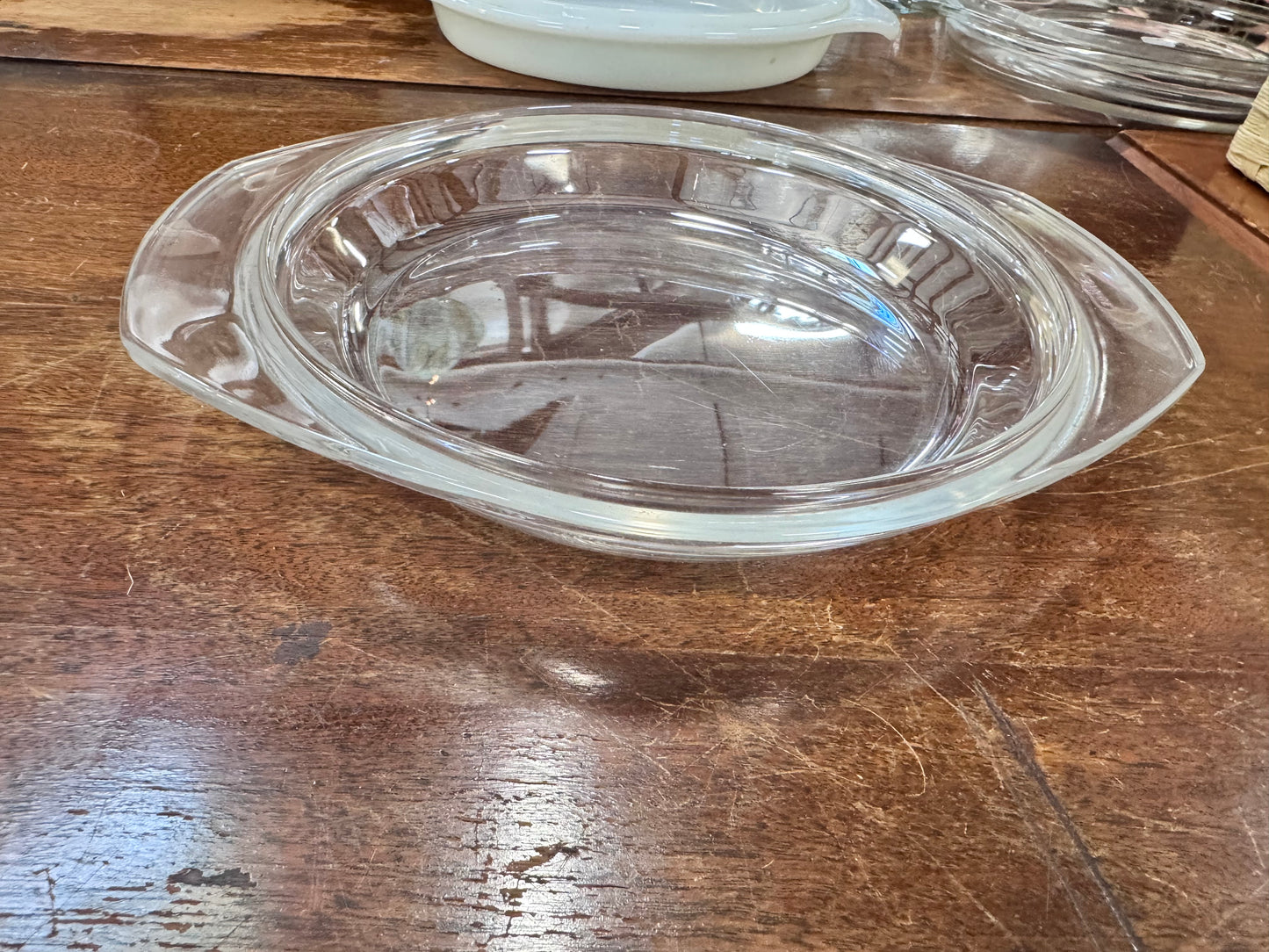 Vintage Round Glass Casserole Lid
