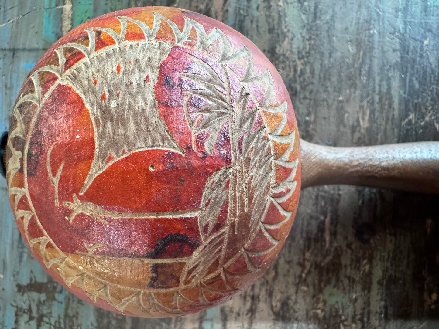 Vintage Handcrafted Maraca Made in Cuba