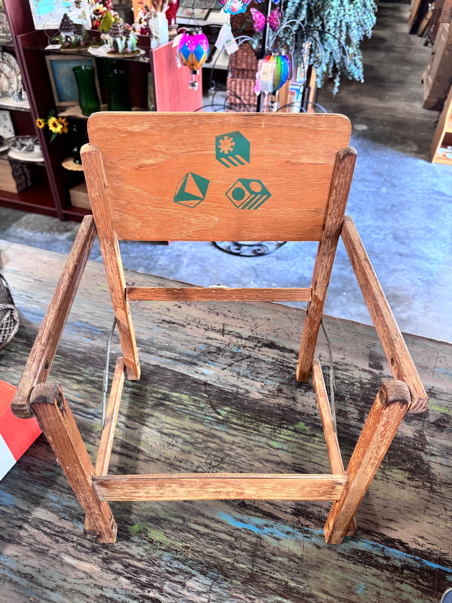 Vintage Folding Wooden Potty Chair
