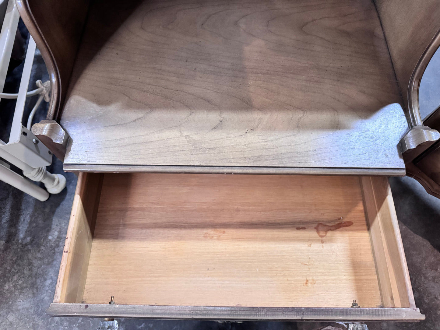 Mid Century French Provincial Step back side tables nightstands