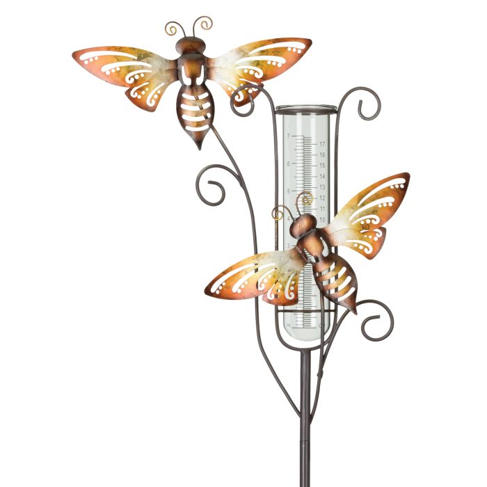 Capri Rain Gauge Stake - Bee
