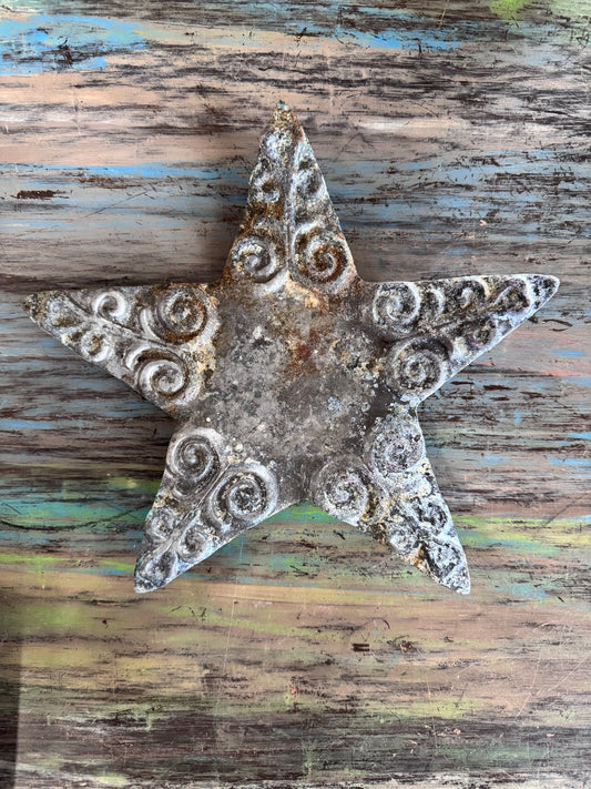 Star Shaped Cast Aluminum Candle Holder