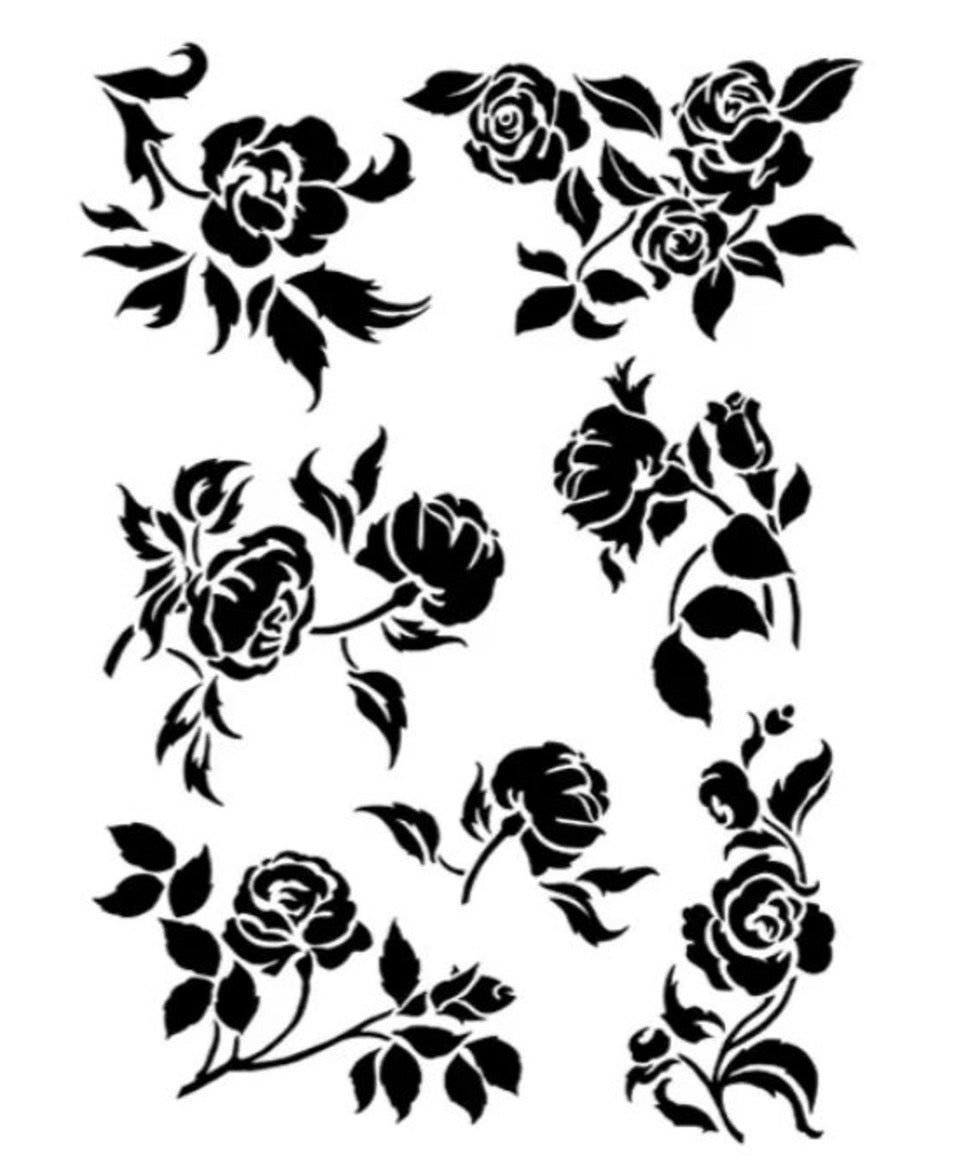Calambour Stencil Roses A3