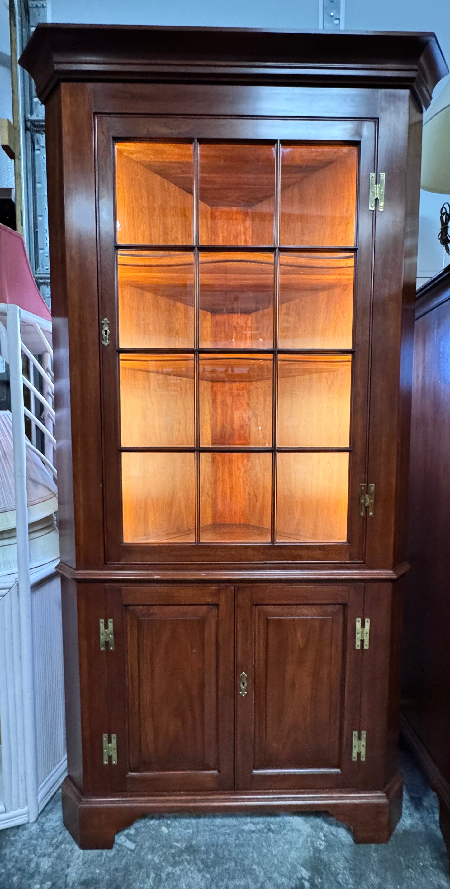 Henkel-Harris Wild Black Cherry Corner Cabinet