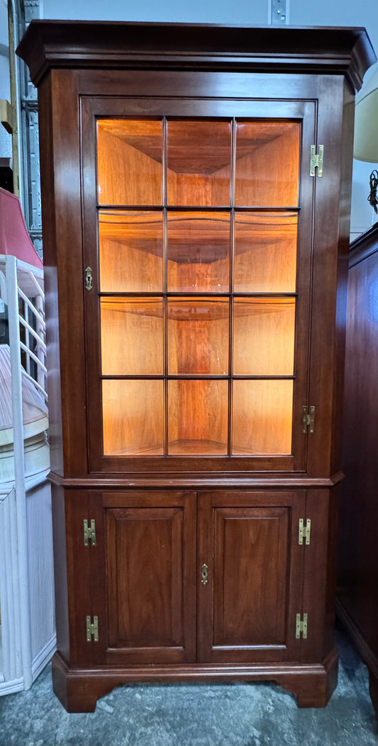Henkel-Harris Wild Black Cherry Corner Cabinet